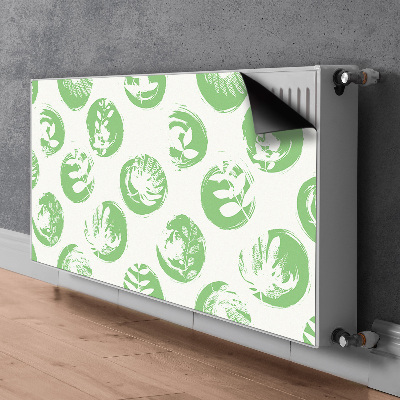 Magnetic radiator mat Plants in dots