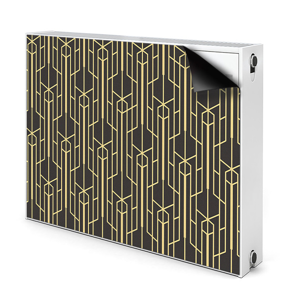 Magnetic radiator mat Yellow lines