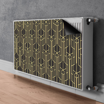 Magnetic radiator mat Yellow lines