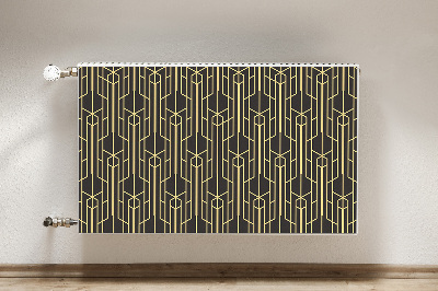 Magnetic radiator mat Yellow lines