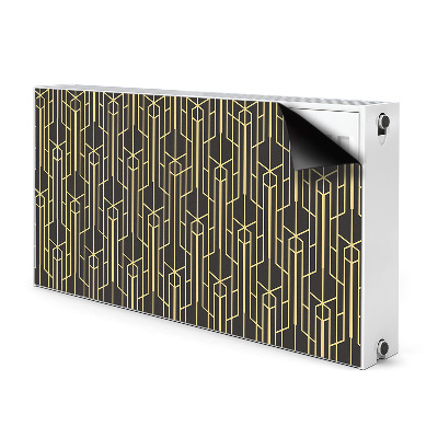 Magnetic radiator mat Yellow lines