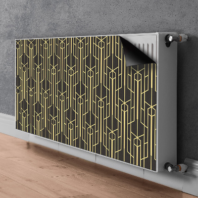 Magnetic radiator mat Yellow lines