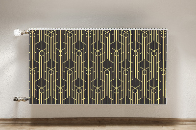 Magnetic radiator mat Yellow lines