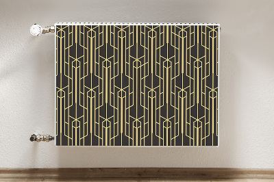 Magnetic radiator mat Yellow lines