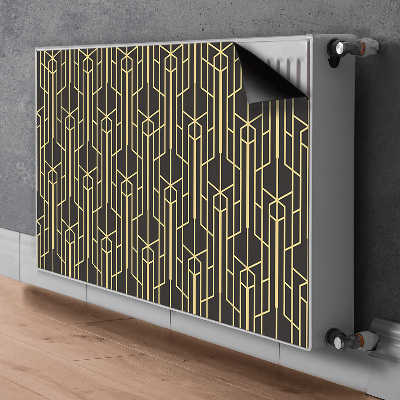 Magnetic radiator mat Yellow lines