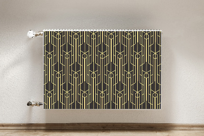 Magnetic radiator mat Yellow lines