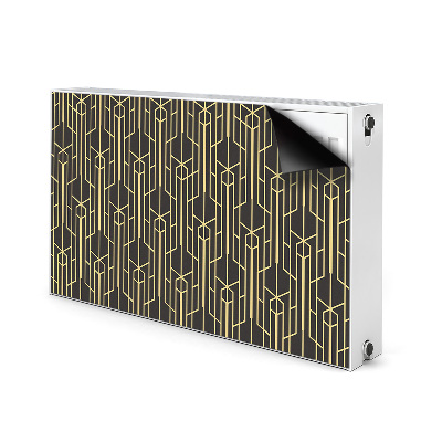 Magnetic radiator mat Yellow lines