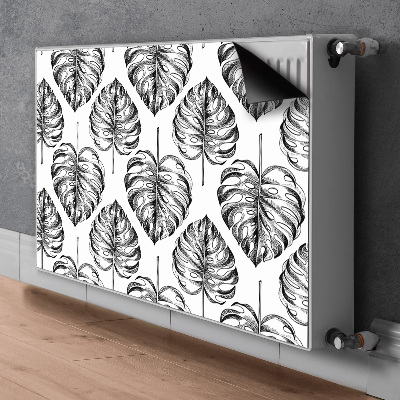 Magnetic radiator cover Monstera