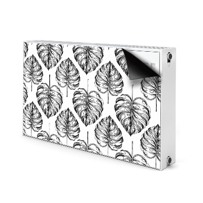 Magnetic radiator cover Monstera