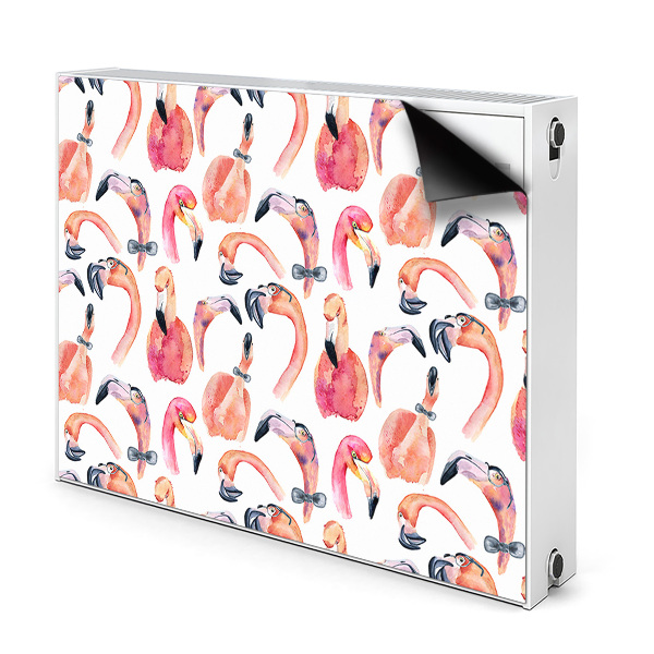 Decorative radiator cover Crazy flamingos