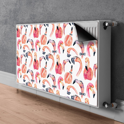 Decorative radiator cover Crazy flamingos