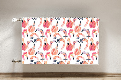 Decorative radiator cover Crazy flamingos