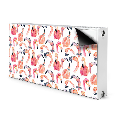 Decorative radiator cover Crazy flamingos