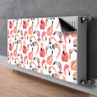 Decorative radiator cover Crazy flamingos