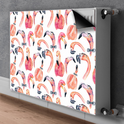 Decorative radiator cover Crazy flamingos