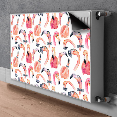 Decorative radiator cover Crazy flamingos