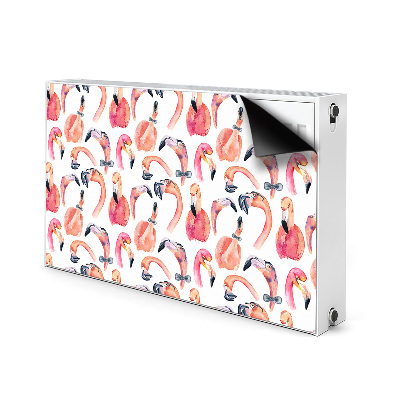 Decorative radiator cover Crazy flamingos