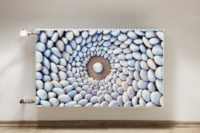 Decorative radiator mat A circle of stones