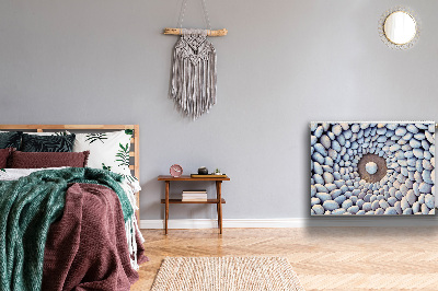 Decorative radiator mat A circle of stones