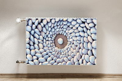 Decorative radiator mat A circle of stones