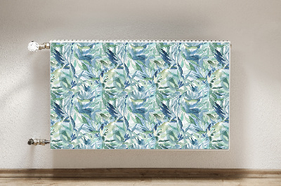 Decorative radiator mat Pastel leaves