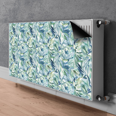 Decorative radiator mat Pastel leaves