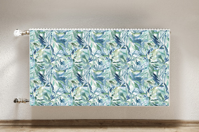 Decorative radiator mat Pastel leaves