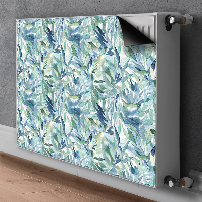 Decorative radiator mat Pastel leaves