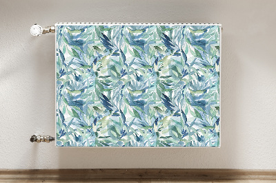 Decorative radiator mat Pastel leaves