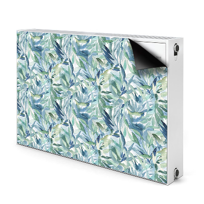 Decorative radiator mat Pastel leaves