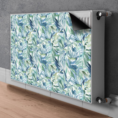 Decorative radiator mat Pastel leaves