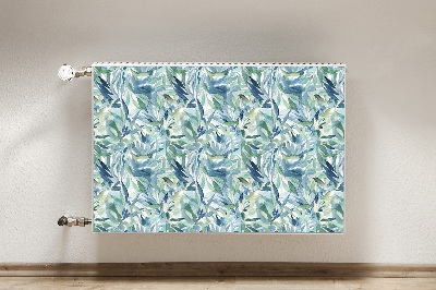 Decorative radiator mat Pastel leaves