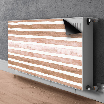 Radiator cover Brown stripes