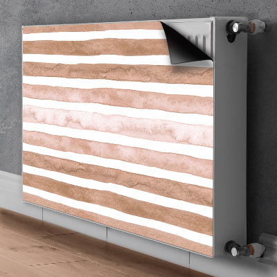 Radiator cover Brown stripes