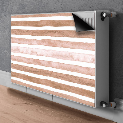 Radiator cover Brown stripes