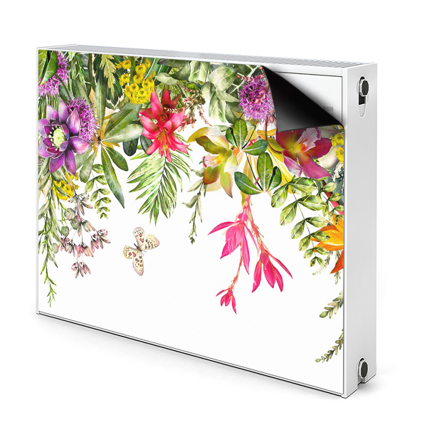 Magnetic radiator mat Tropical plants