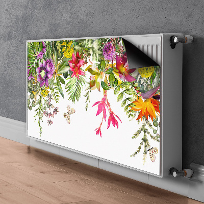 Magnetic radiator mat Tropical plants