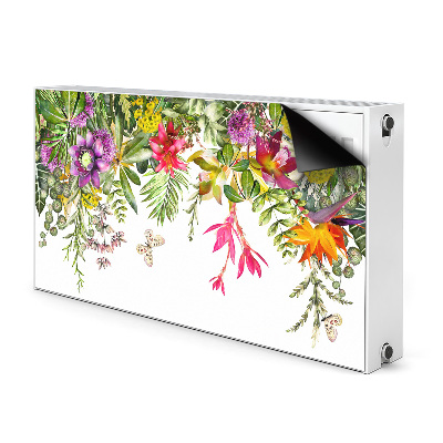 Magnetic radiator mat Tropical plants