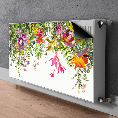 Magnetic radiator mat Tropical plants