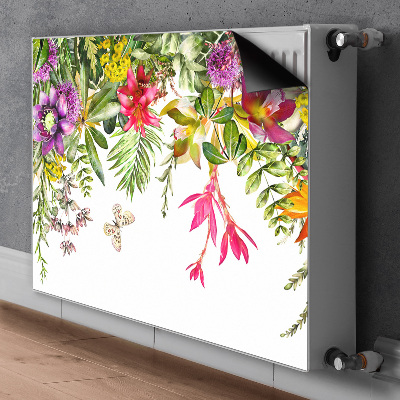 Magnetic radiator mat Tropical plants