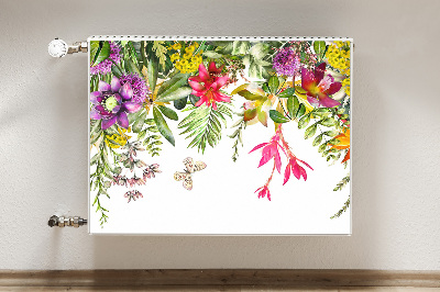 Magnetic radiator mat Tropical plants