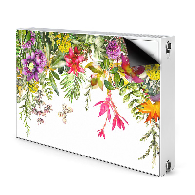 Magnetic radiator mat Tropical plants