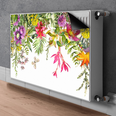 Magnetic radiator mat Tropical plants