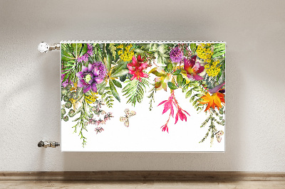 Magnetic radiator mat Tropical plants