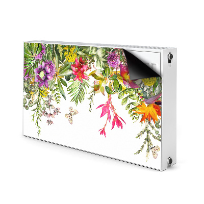 Magnetic radiator mat Tropical plants