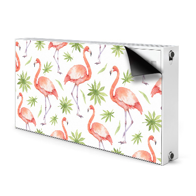 Magnetic radiator mat Flamingos