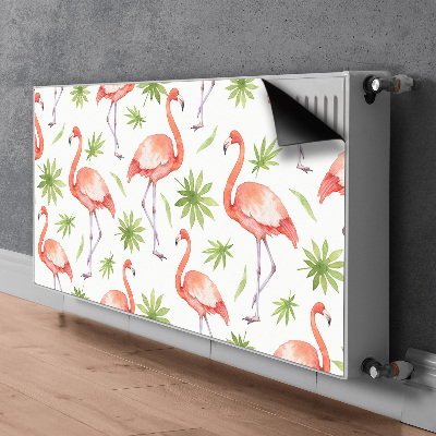 Magnetic radiator mat Flamingos