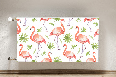 Magnetic radiator mat Flamingos