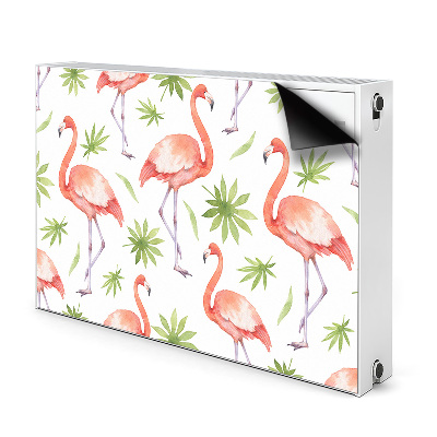 Magnetic radiator mat Flamingos