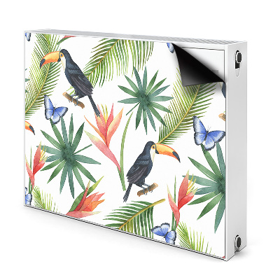 Magnetic radiator mat Toucans on a branch